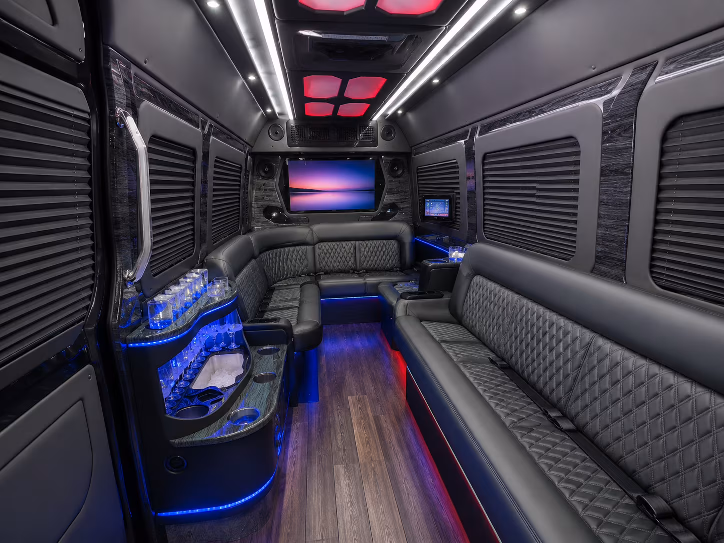 rochester 30 passenger party bus interior