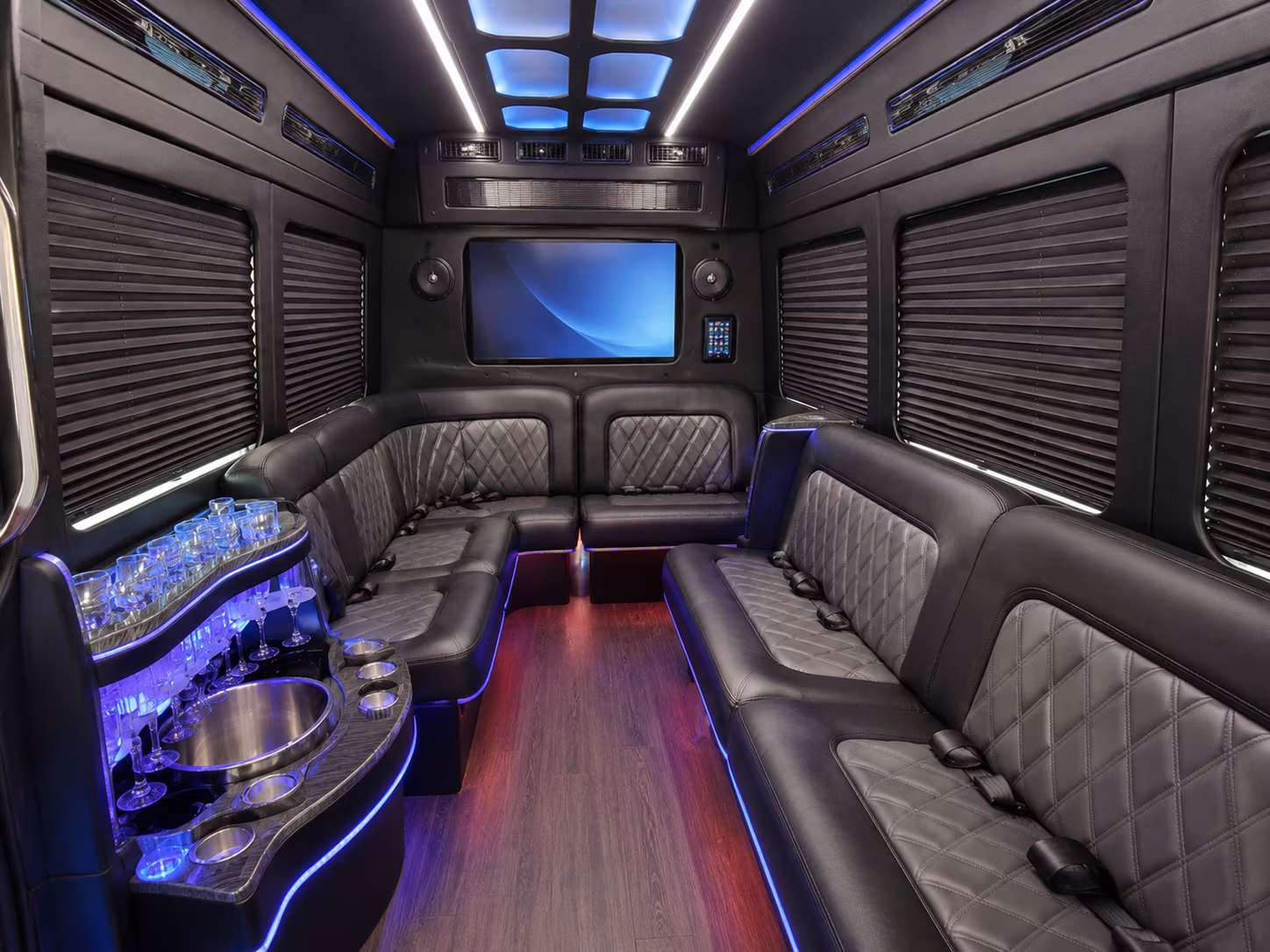 rochester party bus interior